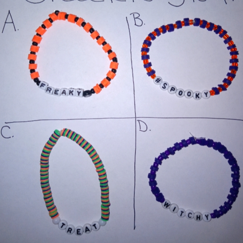 Halloween themed stretch bracelets